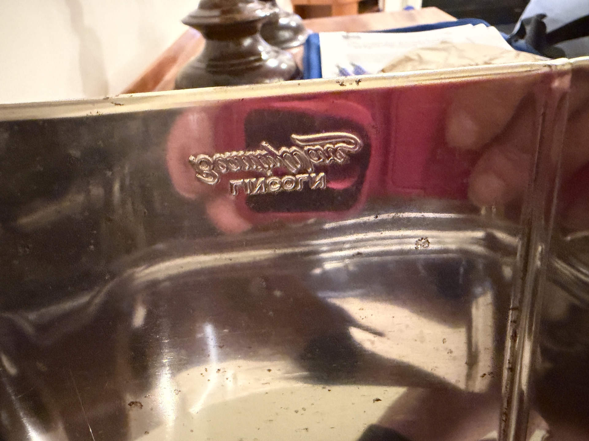 MCM vintage Lincoln Beautyware chrome cake carrier - image 7 of 8