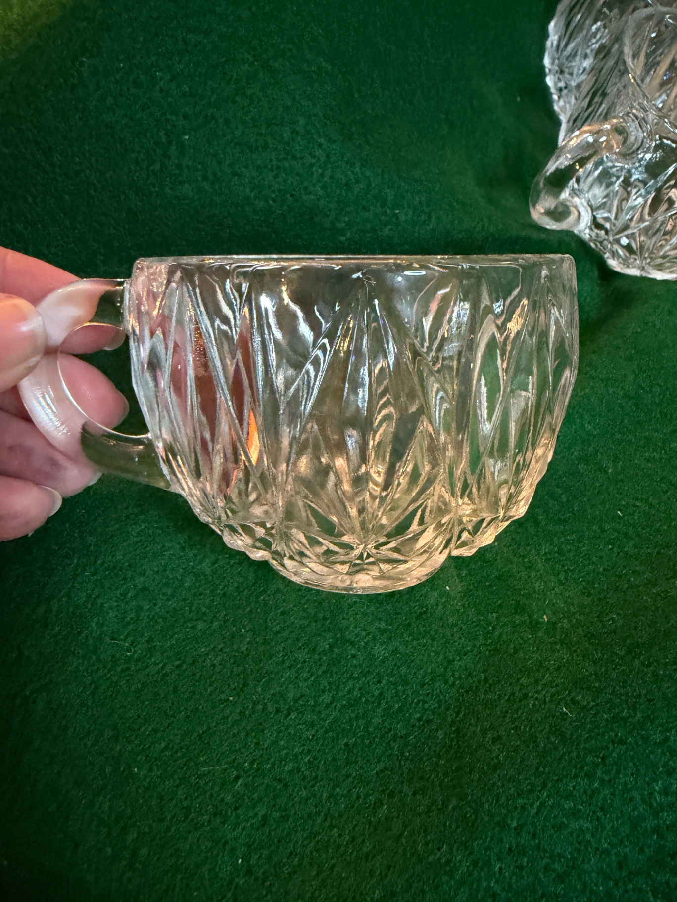 18-pc Crystal Punch Bowl/Cups - image 4 of 4