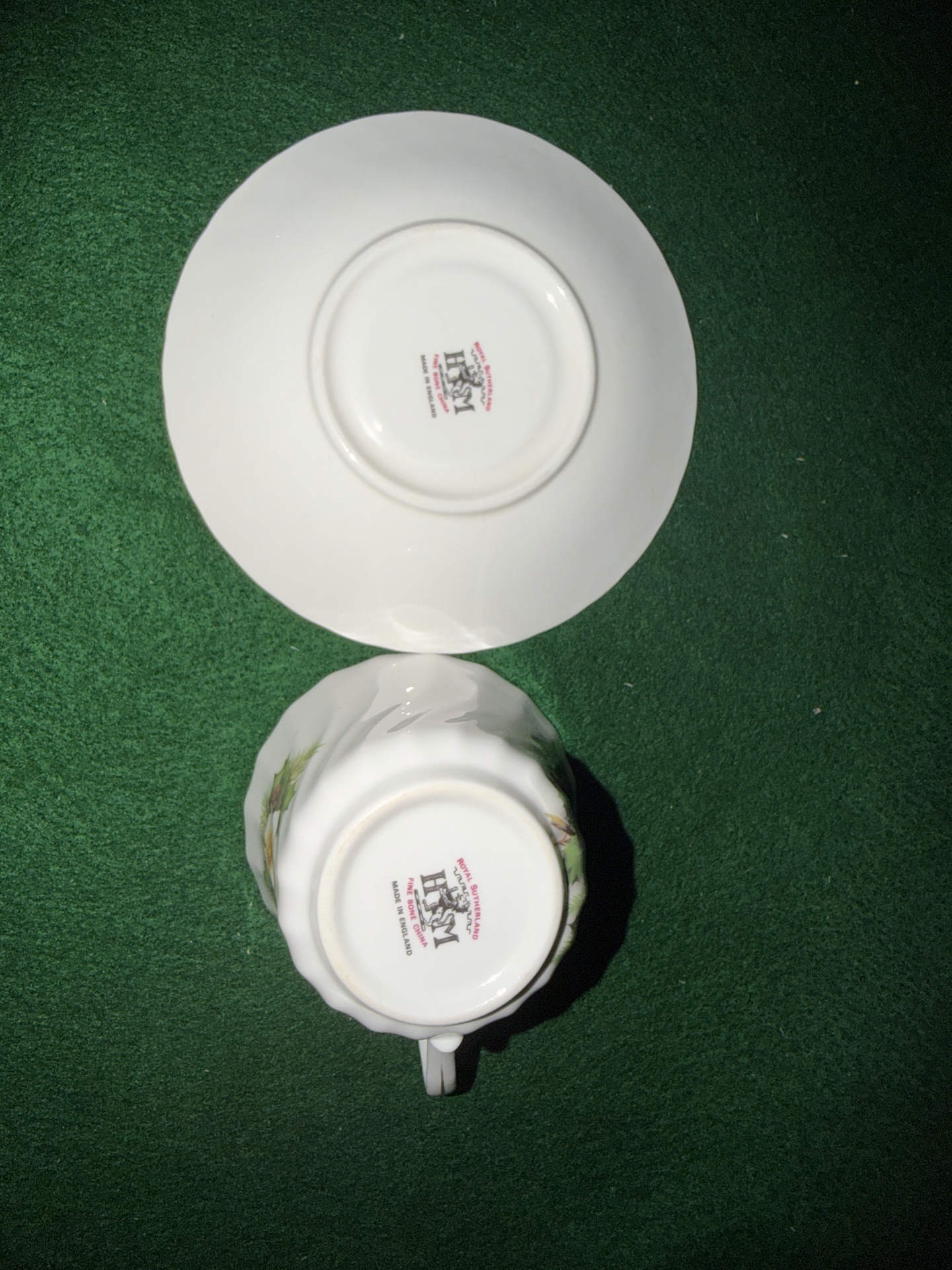 vintage Royal Sutherland fine bone china teacup and saucer set - image 3 of 5