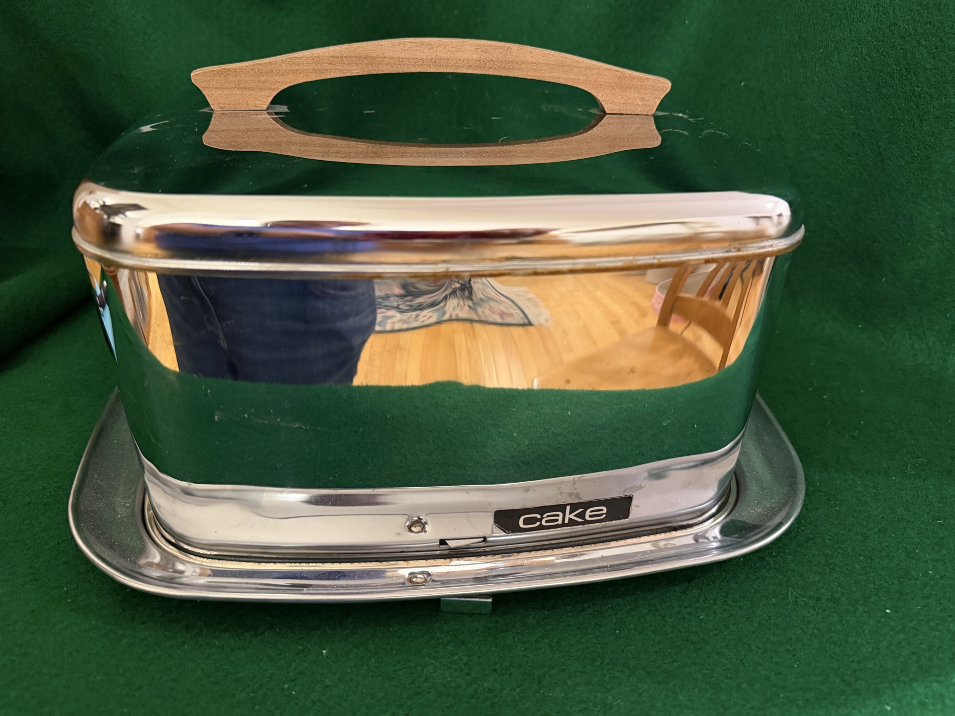 MCM vintage Lincoln Beautyware chrome cake carrier - image 2 of 8