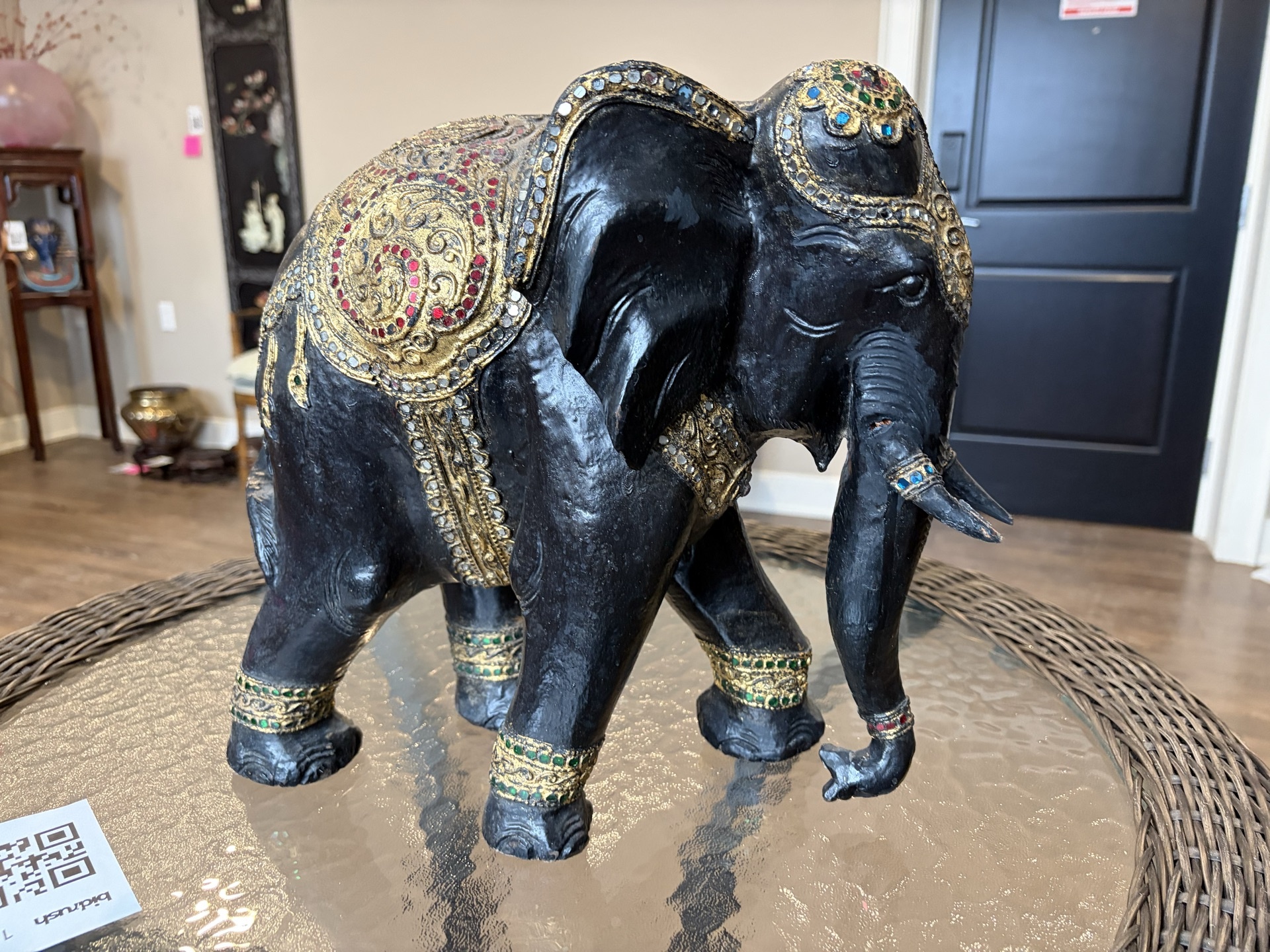 Antique Burmese ornate decorative elephant statue - image 7 of 7