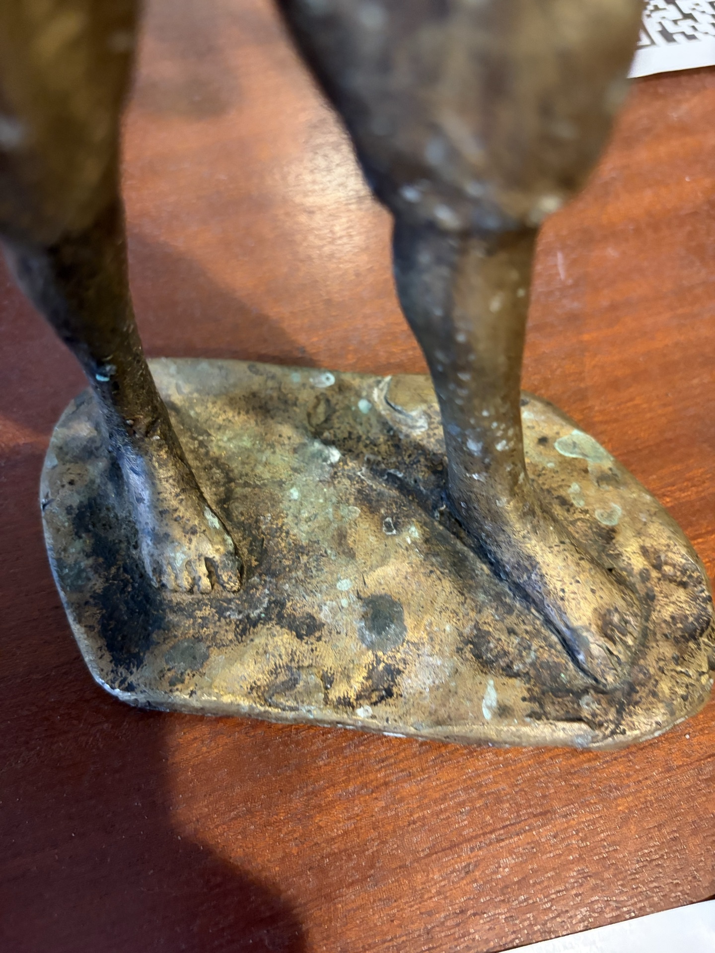 Bronze Statue of a figure carrying a balance scale - image 7 of 9