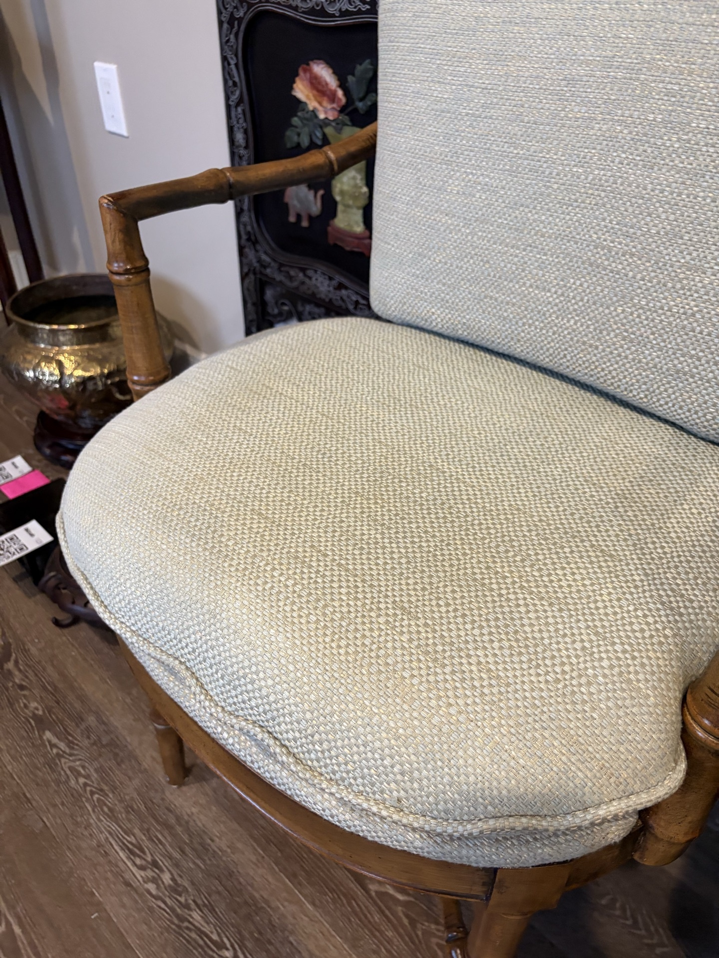 Pair of bamboo-frame chairs - image 6 of 8