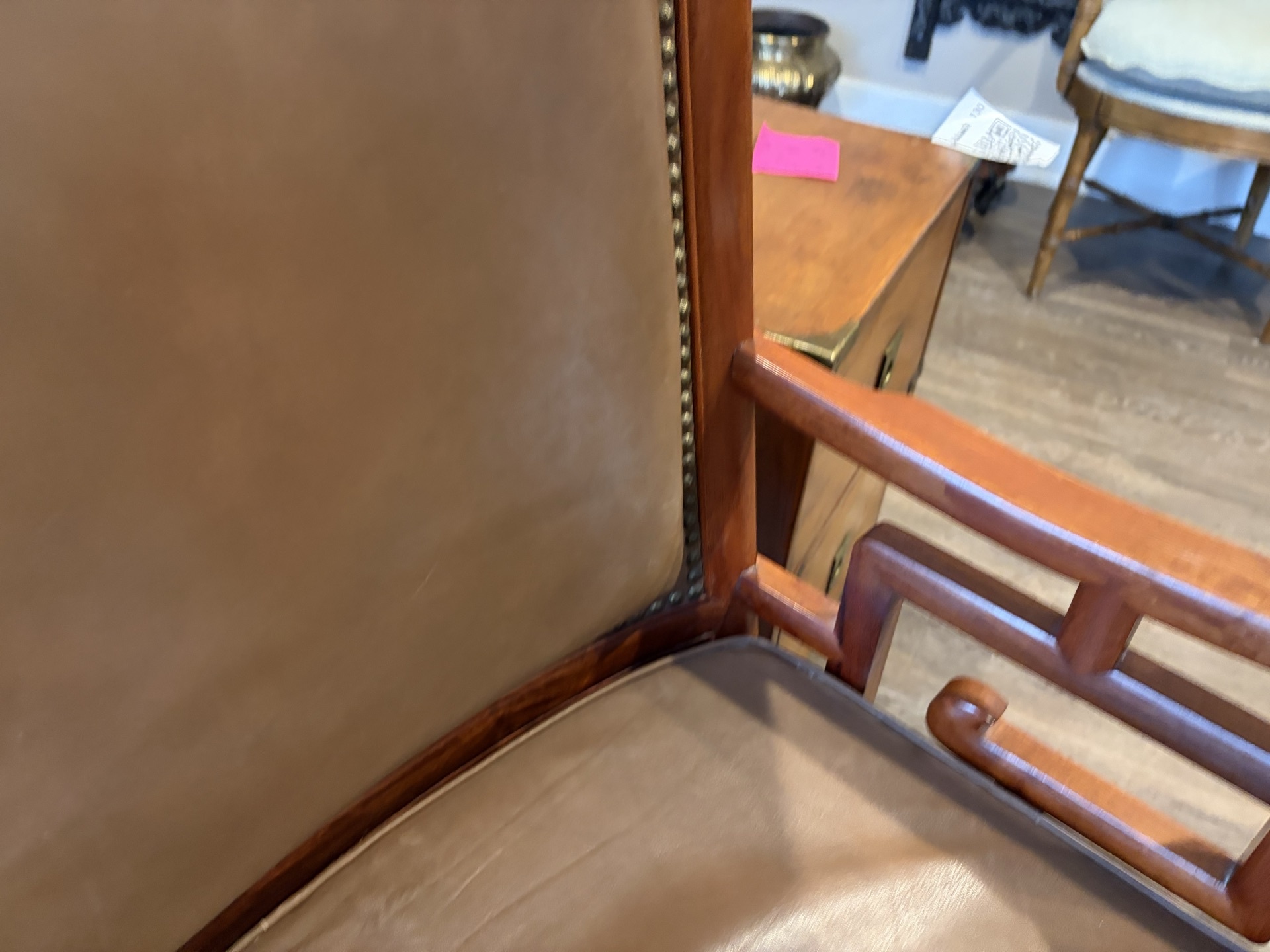 Wooden high-back leather executive chair - image 5 of 8