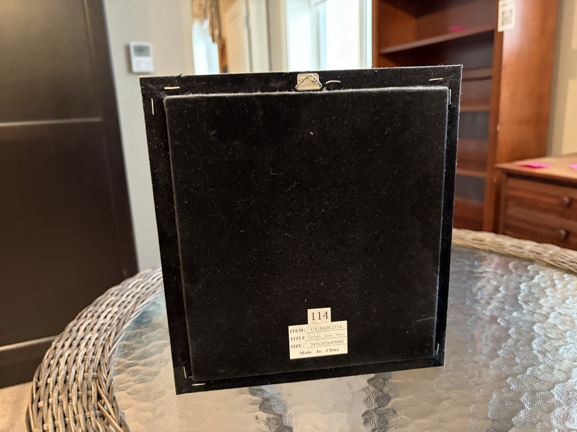 Green Jade Vase in Frame - image 5 of 6