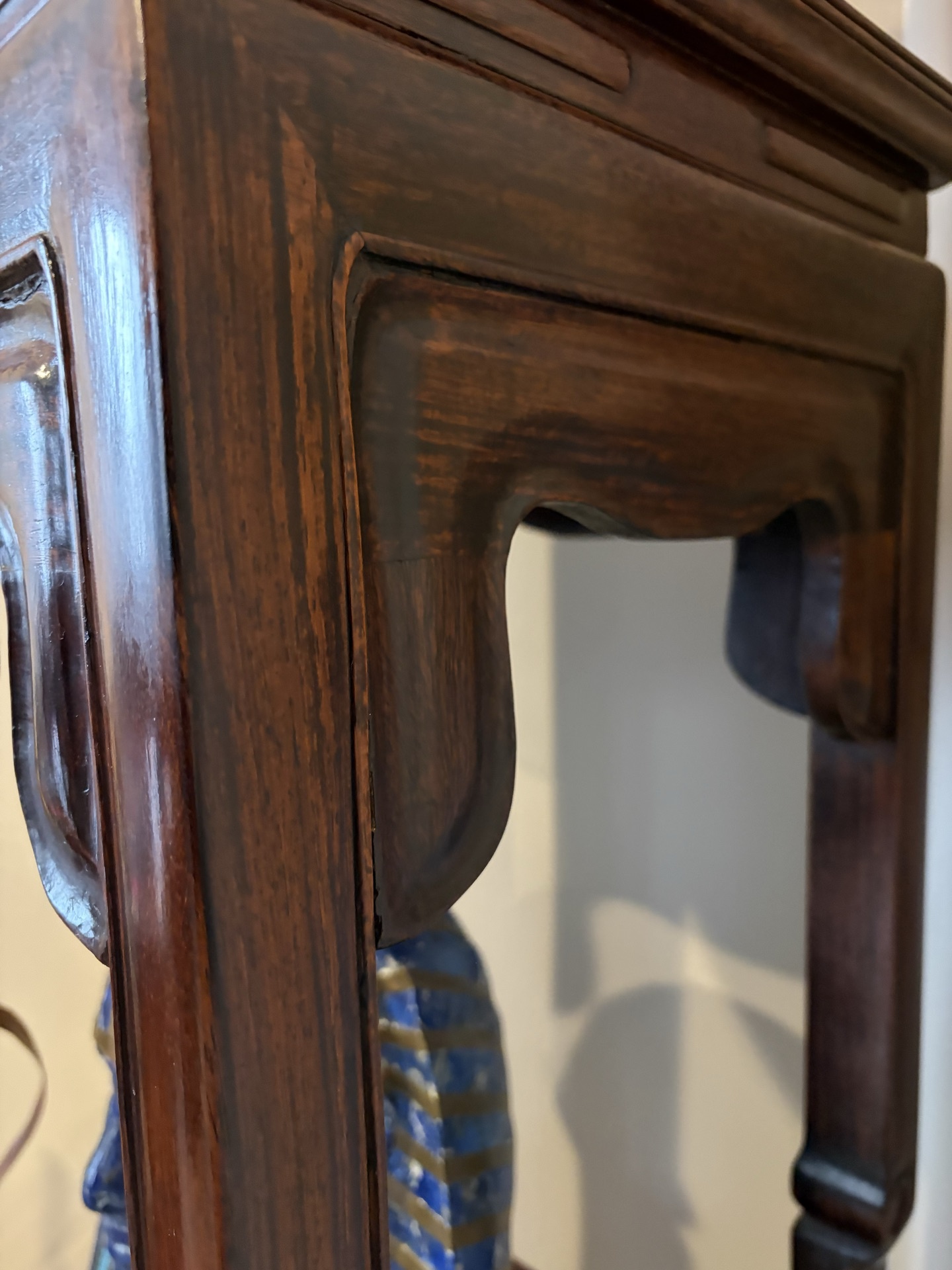 Tall carved wooden display stand - image 8 of 10