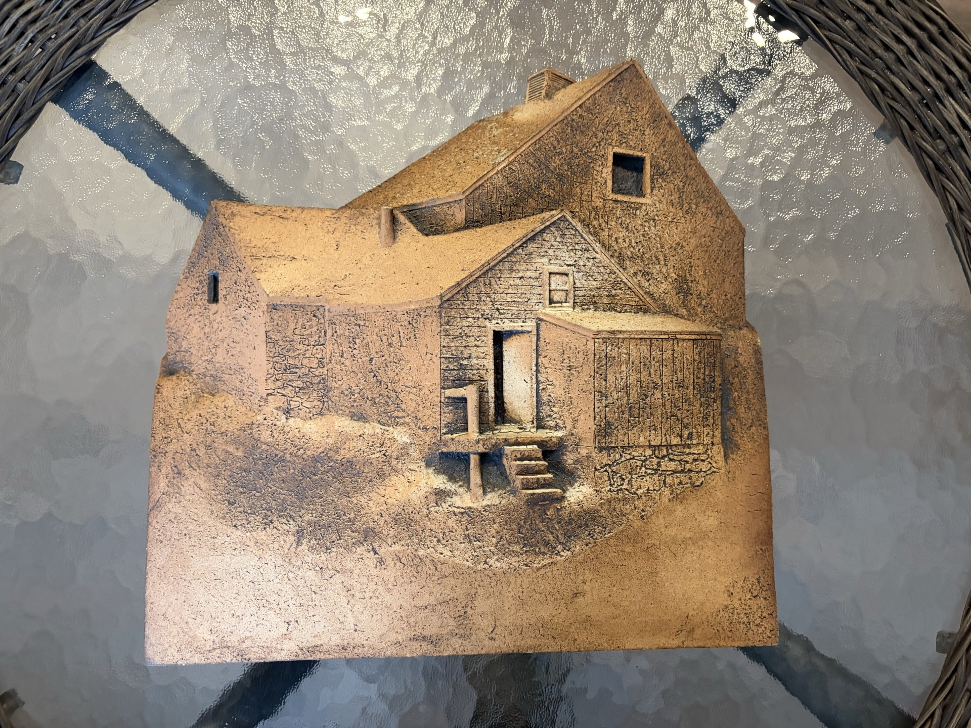 Miniature stone cottage sculpture - image 1 of 6