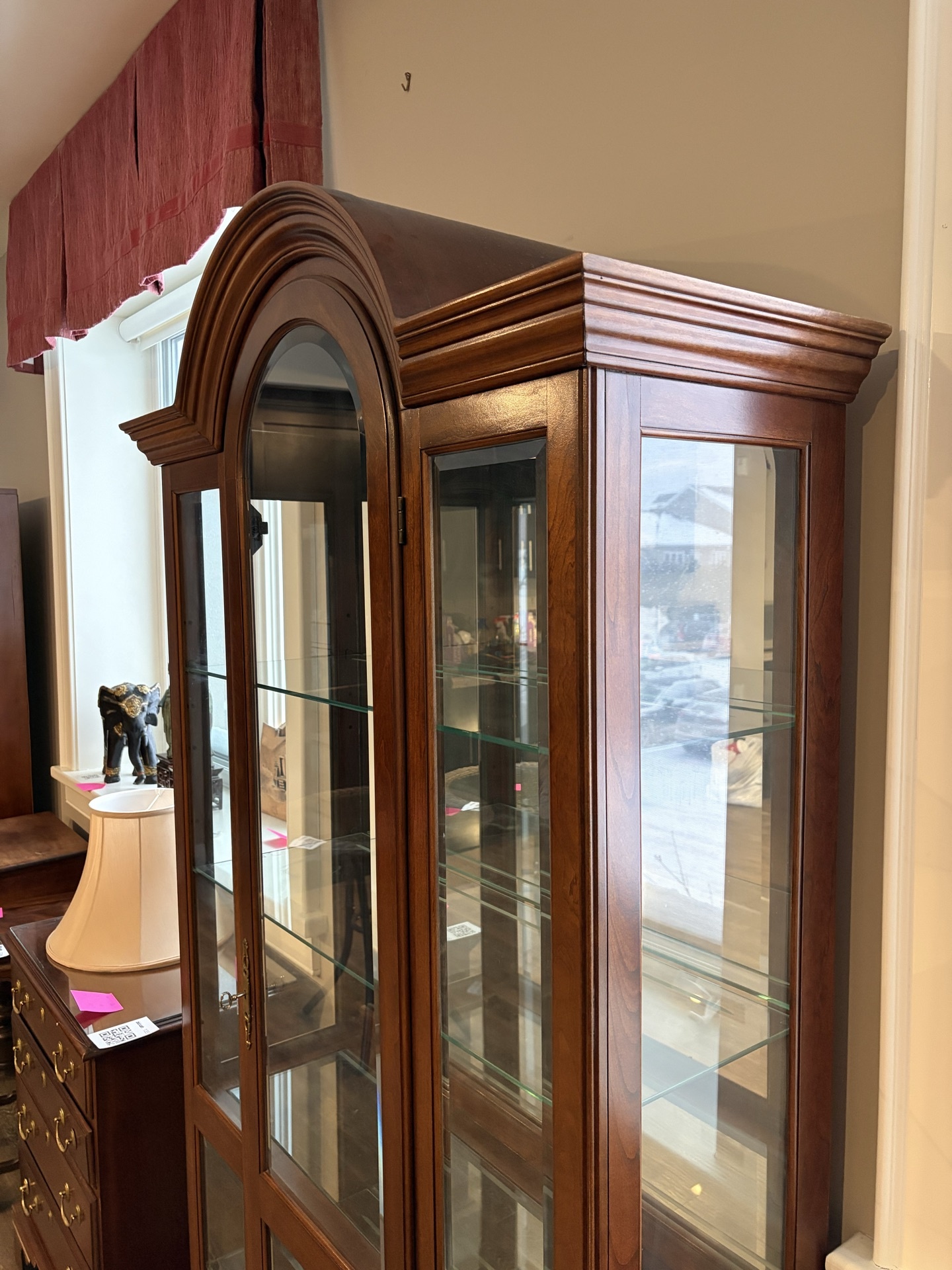 Arched-Top Glass-Front Display Cabinet - image 3 of 10