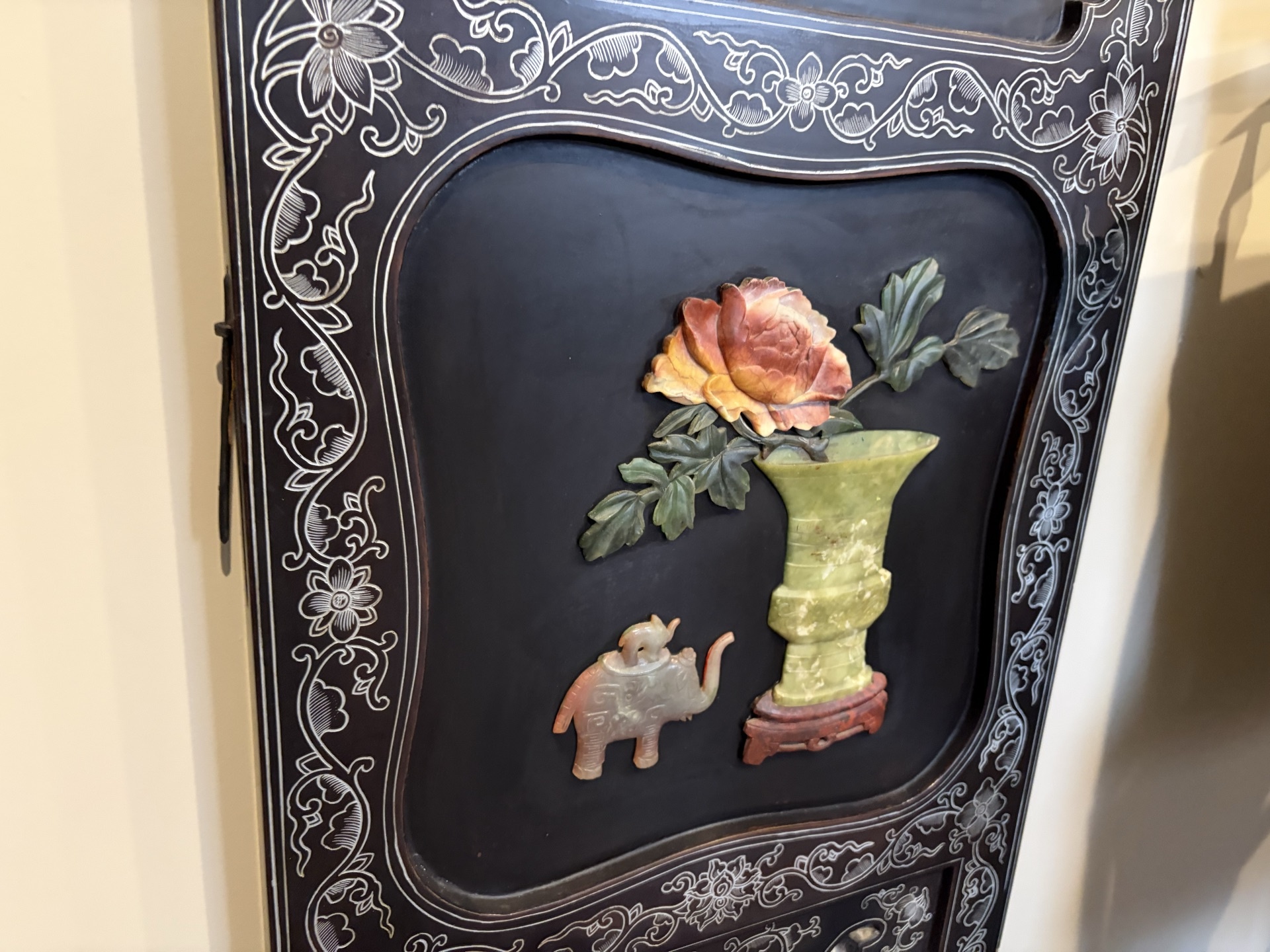 Asian Decorative Lacquer Screen  - image 8 of 8