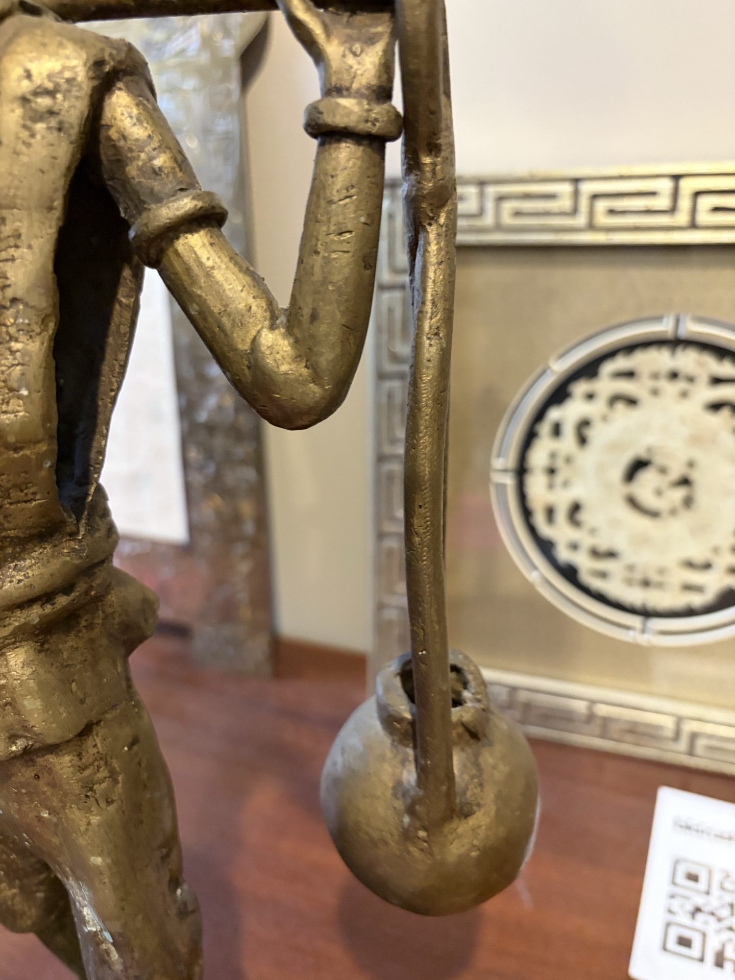 Bronze Statue of a figure carrying a balance scale - image 9 of 9