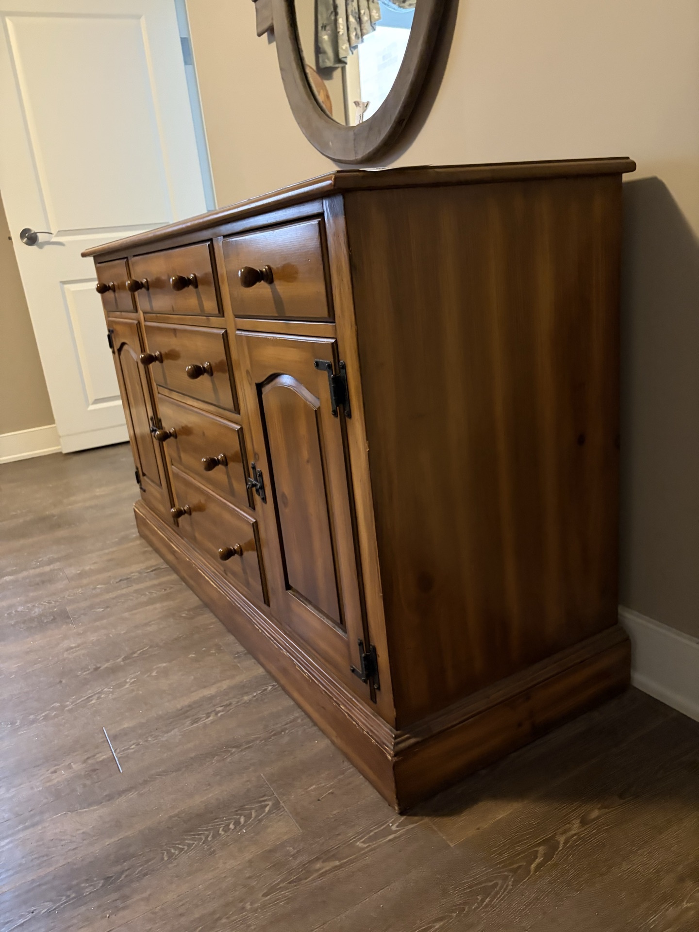 Solid wood sideboard with drawers and cabinet doors - image 3 of 7