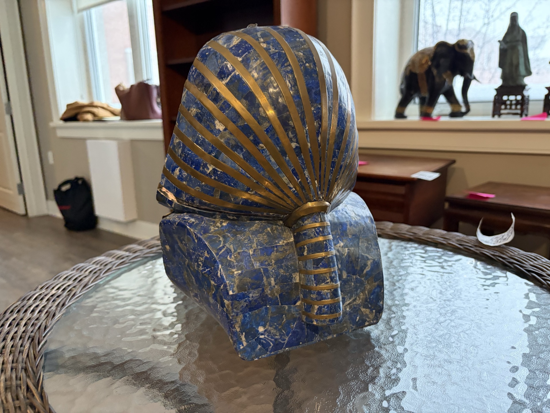 Lapis lazuli stone bust of Tutankhamun - image 4 of 6