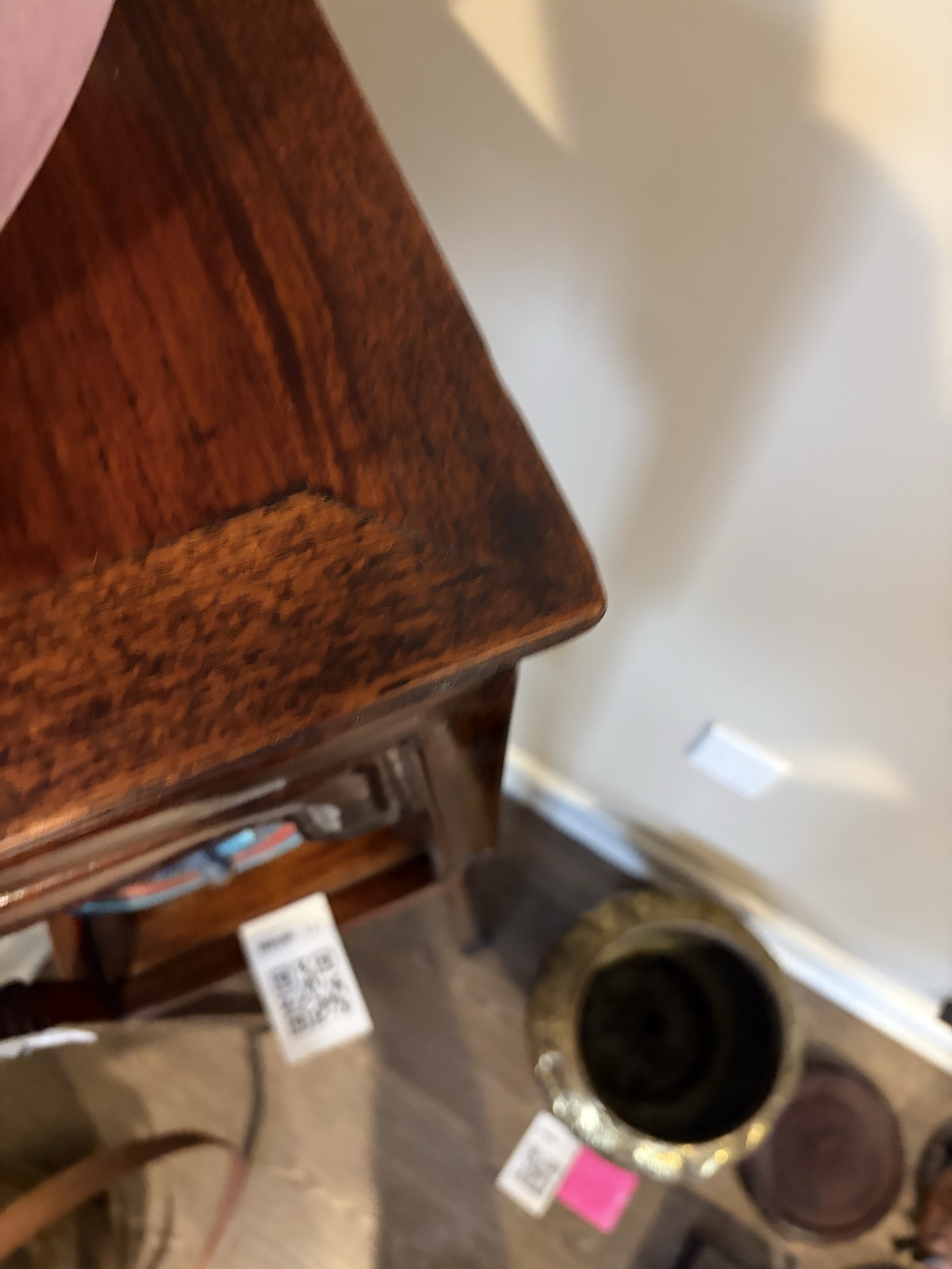 Tall carved wooden display stand - image 5 of 10