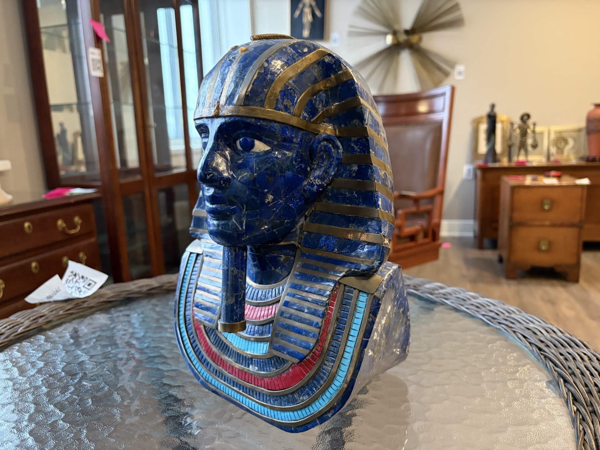 Lapis lazuli stone bust of Tutankhamun - image 3 of 6