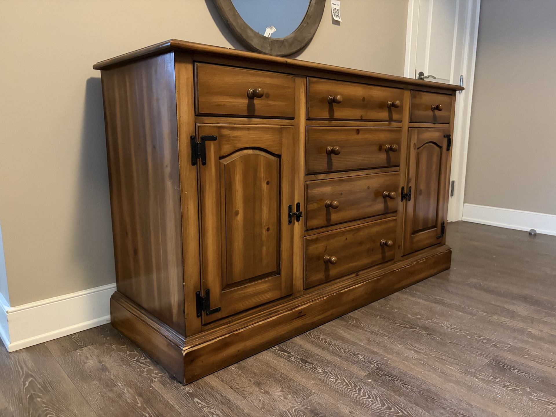 Solid wood sideboard with drawers and cabinet doors - image 1 of 7