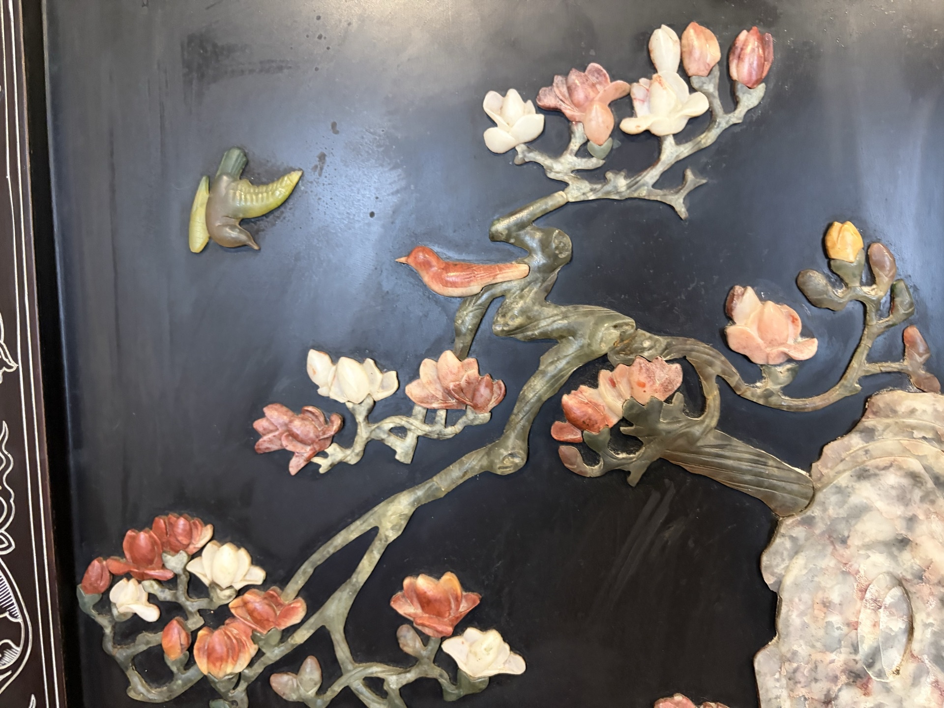 Asian Decorative Lacquer Screen  - image 4 of 8