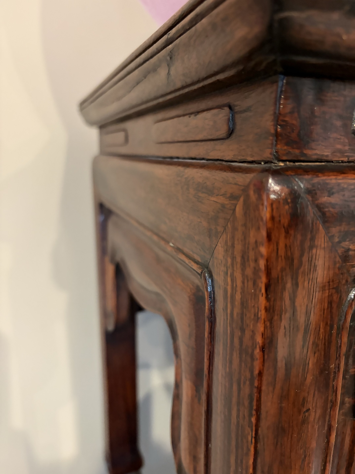 Tall carved wooden display stand - image 9 of 10