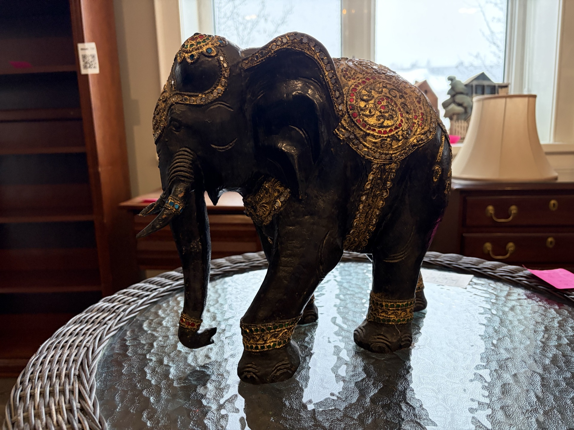 Antique Burmese ornate decorative elephant statue - image 4 of 7