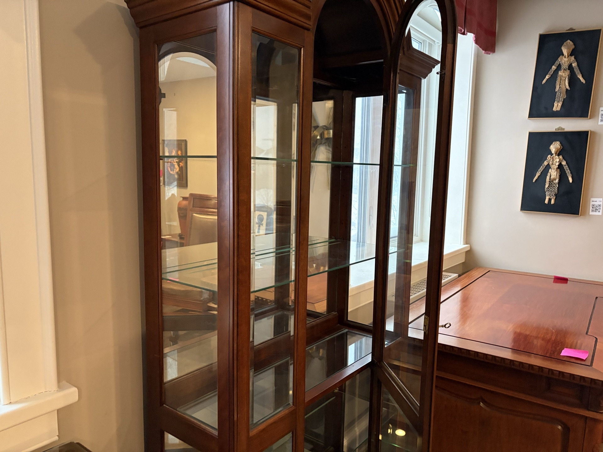Arched-Top Glass-Front Display Cabinet - image 8 of 10
