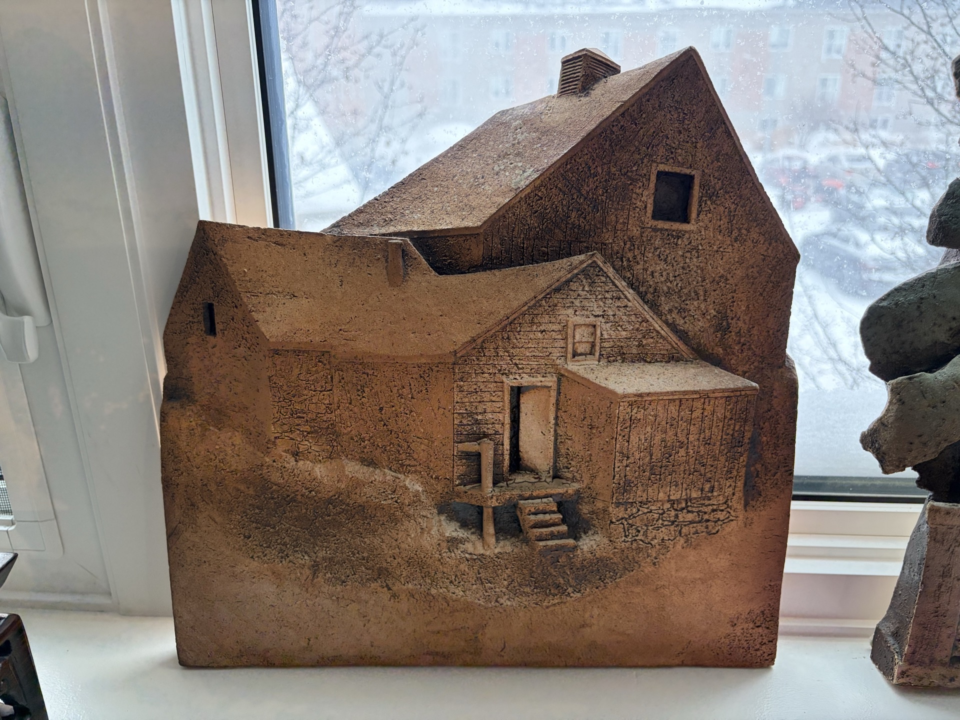 Miniature stone cottage sculpture - image 6 of 6