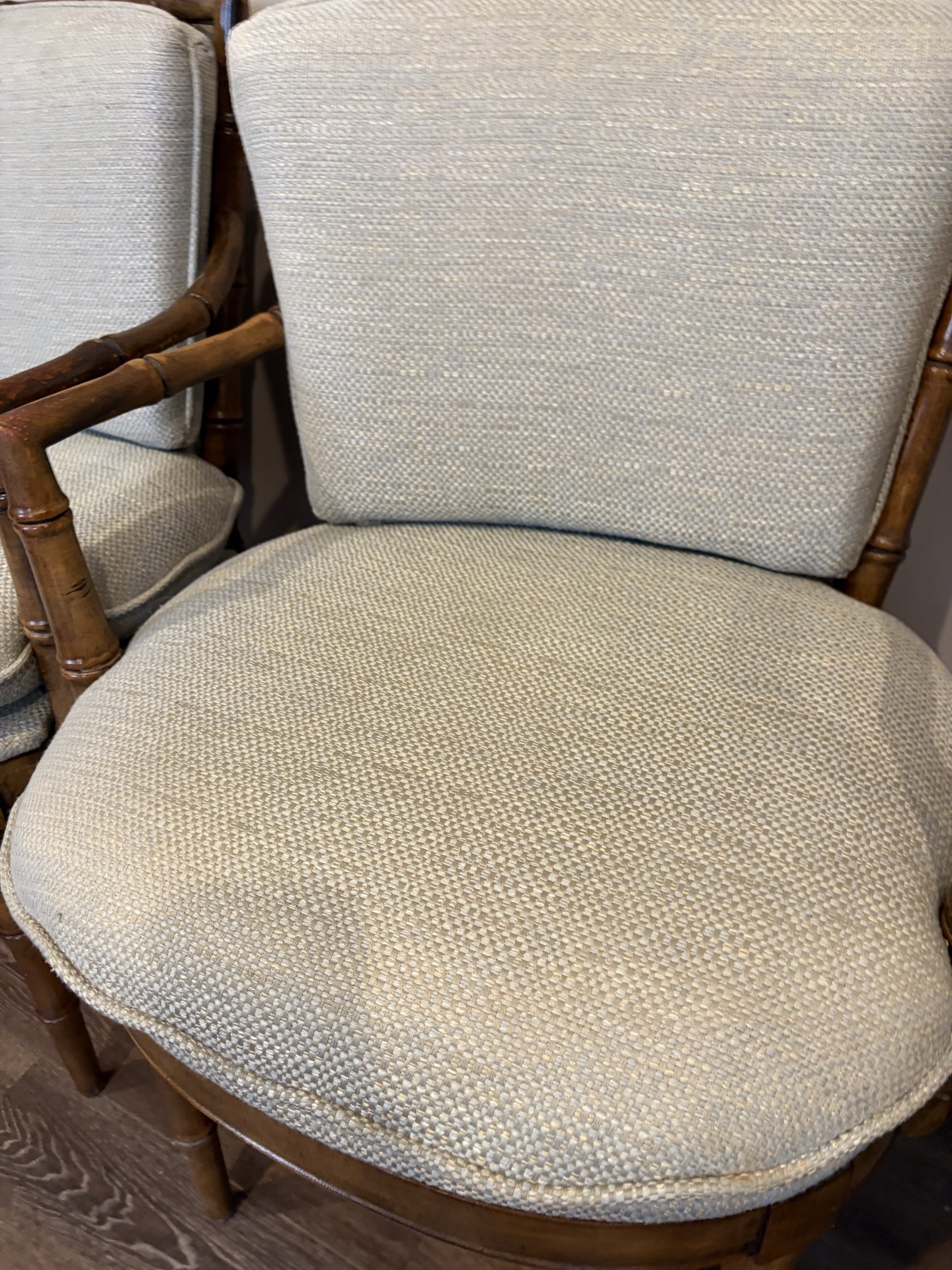 Pair of bamboo-frame chairs - image 5 of 8