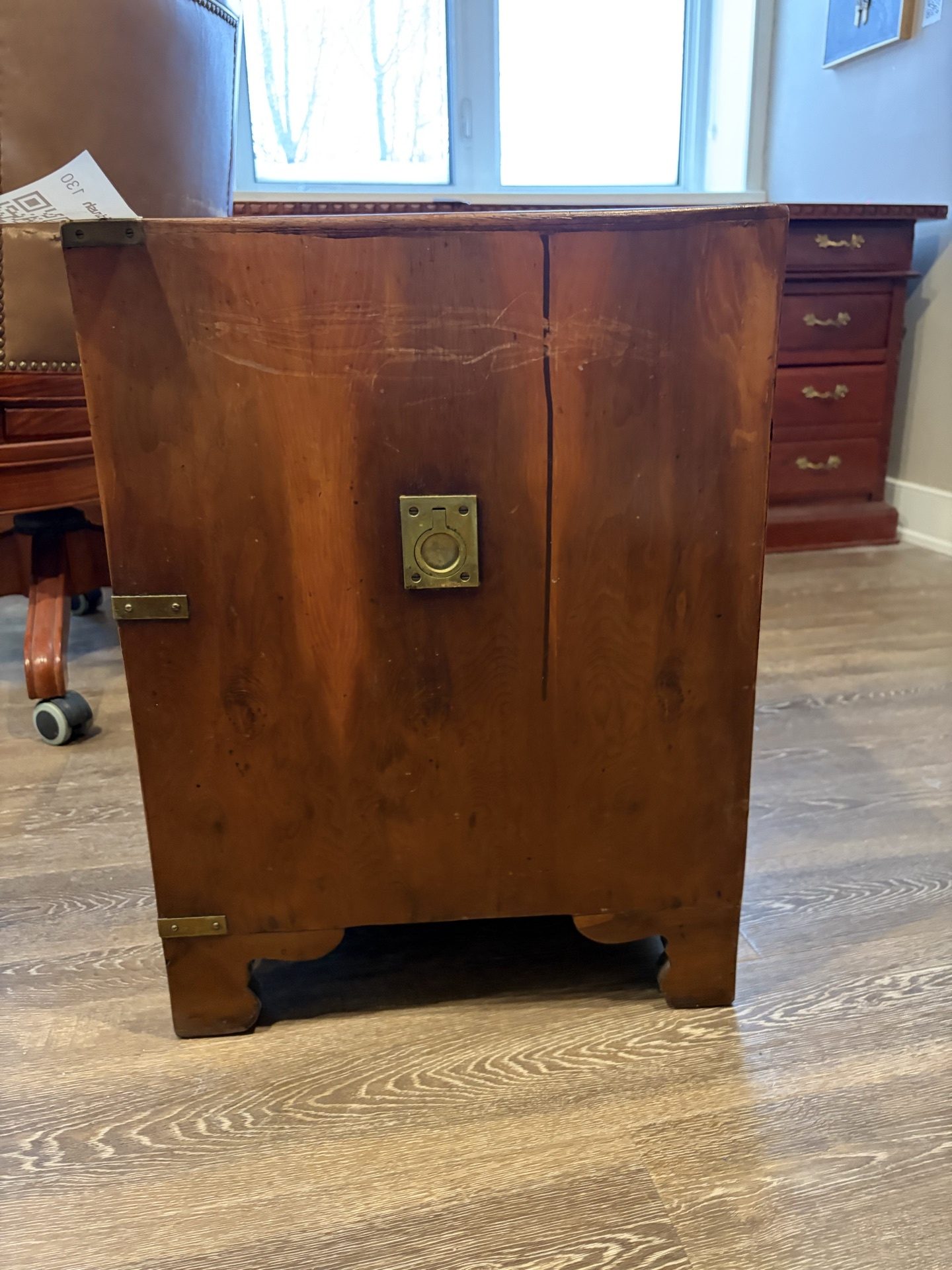 Antique two-drawer wood cabinet - image 2 of 10