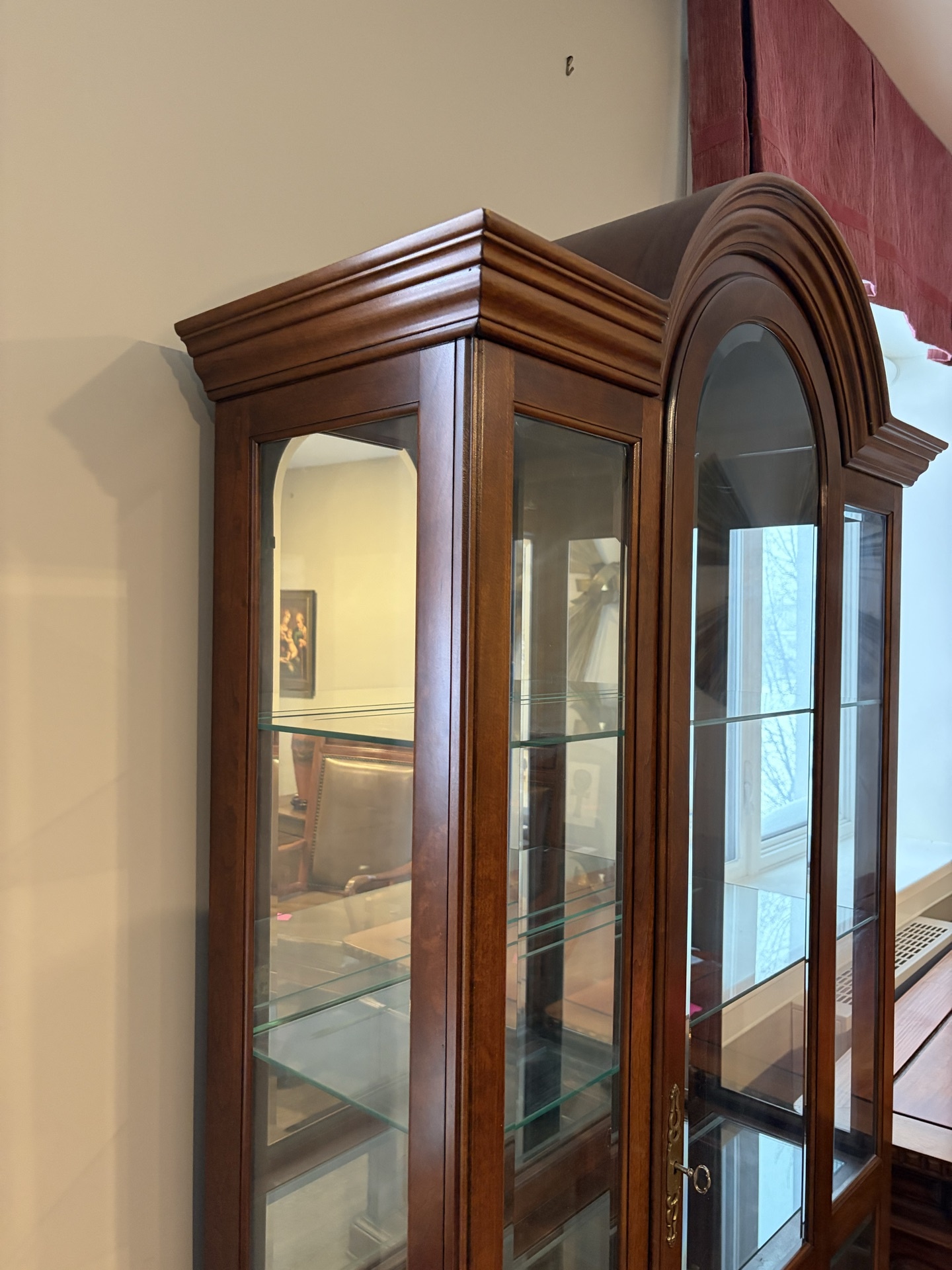 Arched-Top Glass-Front Display Cabinet - image 2 of 10