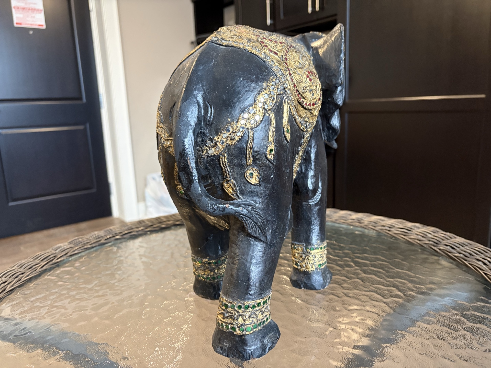 Antique Burmese ornate decorative elephant statue - image 6 of 7