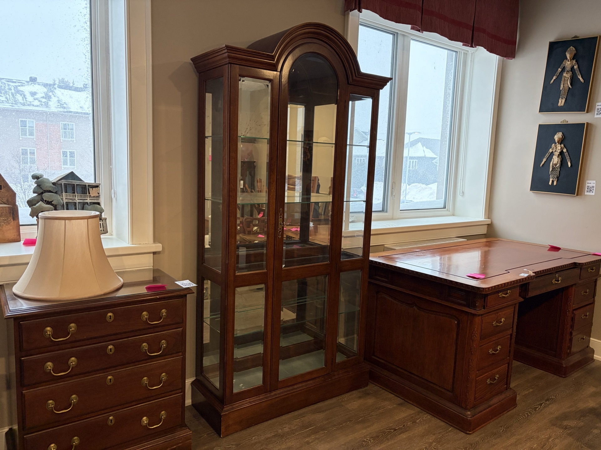 Arched-Top Glass-Front Display Cabinet - image 10 of 10