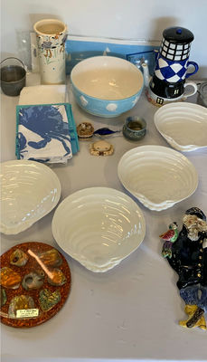 Fun Ceramic items with a beach theme. - Image 1 of 21