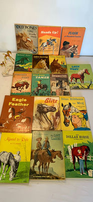 16 Scholastic Horse Books From 50’s And 60’s, Horse Figurines - Image 1 of 9