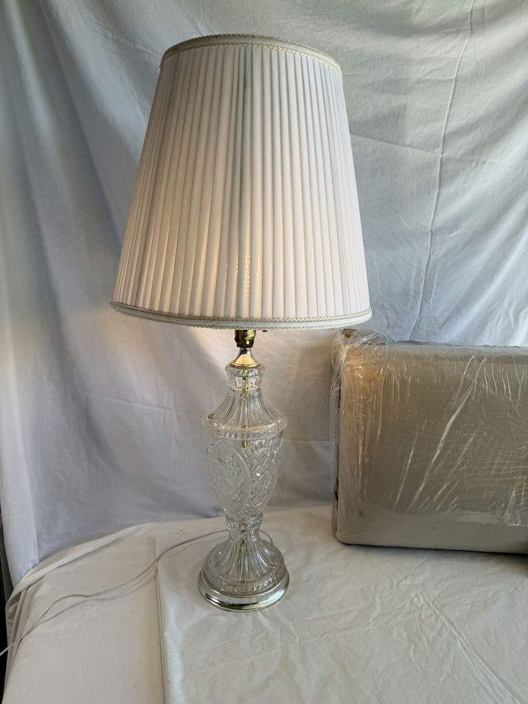 New Vanity Stool And Cut Glass Lamp - image 2 of 4