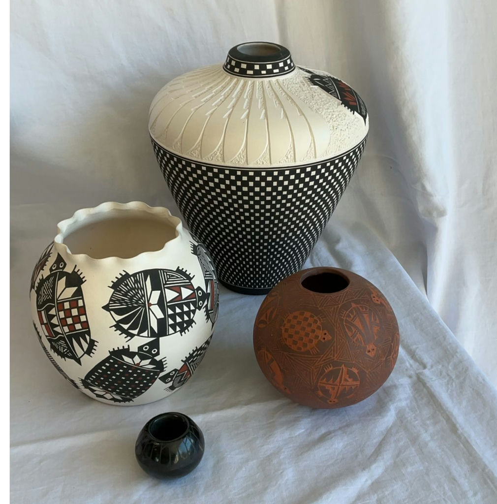 Native American Acoma Pottery, Wooden Kachinas - image 2 of 15