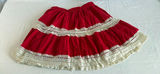 Patchwork floral sundress with lace-trimmed red skirt - thumbnail 8 of 9