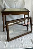 Vintage Spindle Side Table, Glass Tray - thumbnail 3 of 6