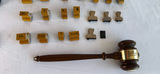 Gavel and vintage wooden stamping blocks with storage boxes - thumbnail 4 of 5