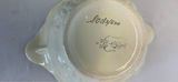 Vintage vanity set with mirrors, brush, porcelain dish, and perfume bottles - thumbnail 6 of 9