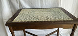 Vintage Spindle Side Table, Glass Tray - thumbnail 4 of 6