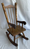 Wooden decorative items: multi-branch candle holder, miniature rocking chair, and heart-shaped peg rack - thumbnail 4 of 7