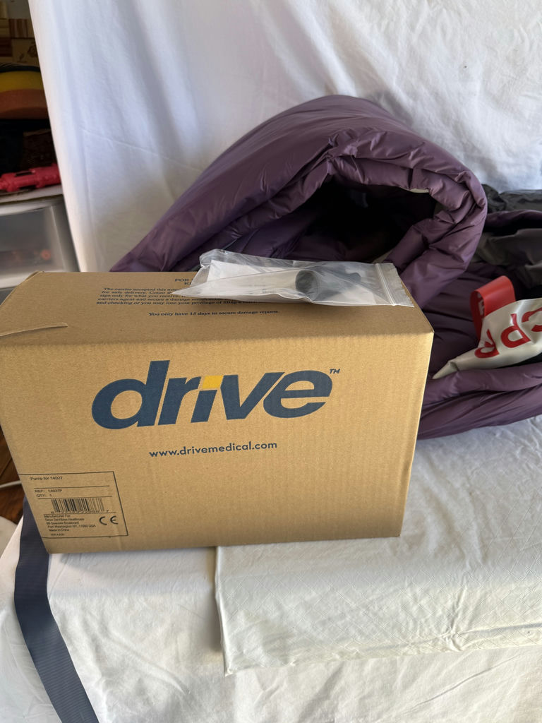 Drive Medical Inflatable Mattress NEW, and NEW Pillows - image 1 of 8