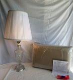 New Vanity Stool And Cut Glass Lamp - thumbnail 1 of 4