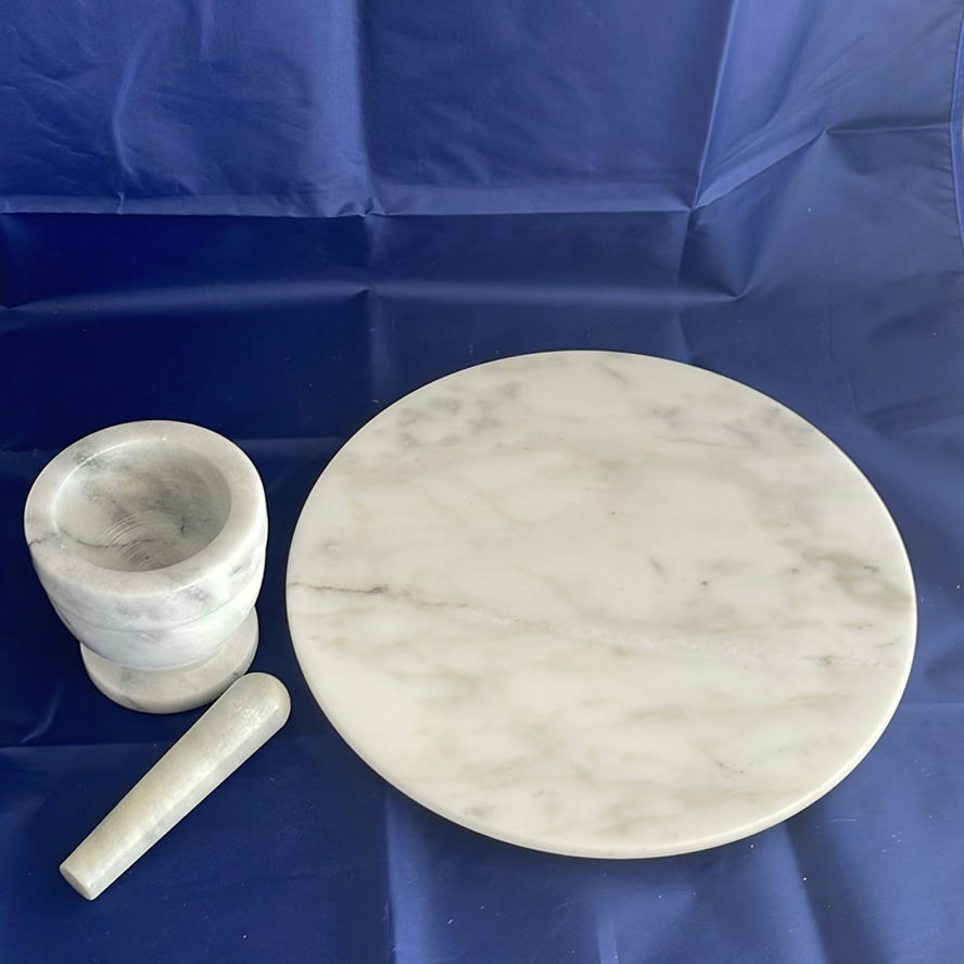 Marble Revolving Tray and Mortar and Pestle  - image 1 of 7