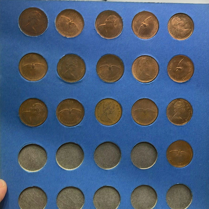 Vintage Quarter and Cents Collector Cards and British First Decimal Coins  - image 6 of 10