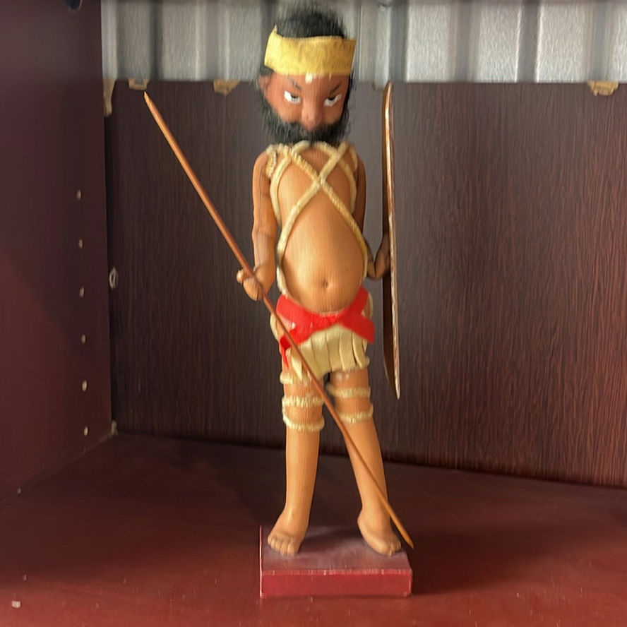 Iroquois Corn Husk Doll, Inuit Tea Cozy and Indigenous Tribal Figure - image 2 of 14