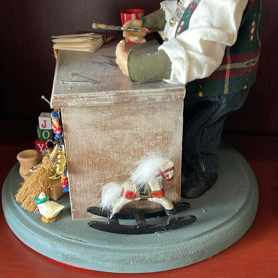 Handmade Santa in Canoe, Santa at Desk and on Wood - image 5 of 16