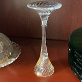 Green Glass Chargers, Butter Dish, Waterford Candleholder, Carafe and Glass - thumbnail 5 of 13