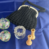 Vintage 1930's Crocheted Evening Bag, Handpainted Vases and More - thumbnail 2 of 15