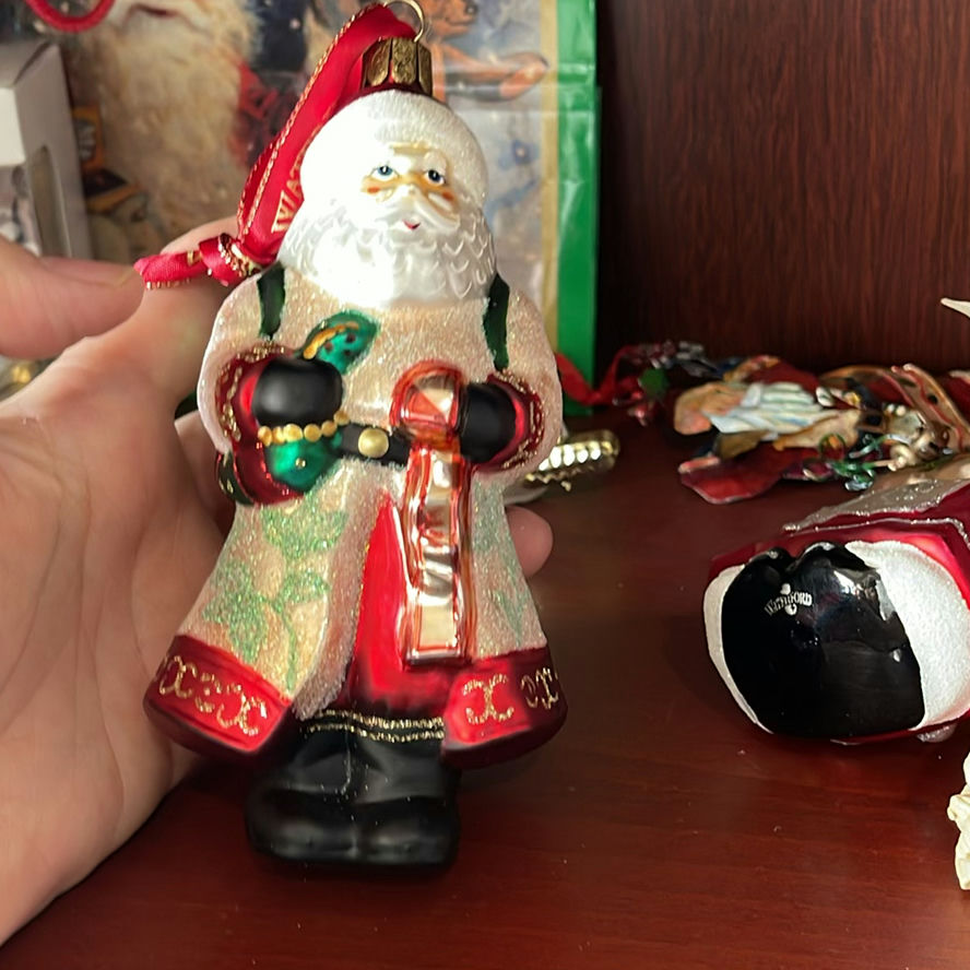 Waterford Christmas Ornaments And Handmade Sleigh - image 10 of 22