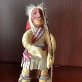 Iroquois Corn Husk Doll, Inuit Tea Cozy and Indigenous Tribal Figure - thumbnail 10 of 14