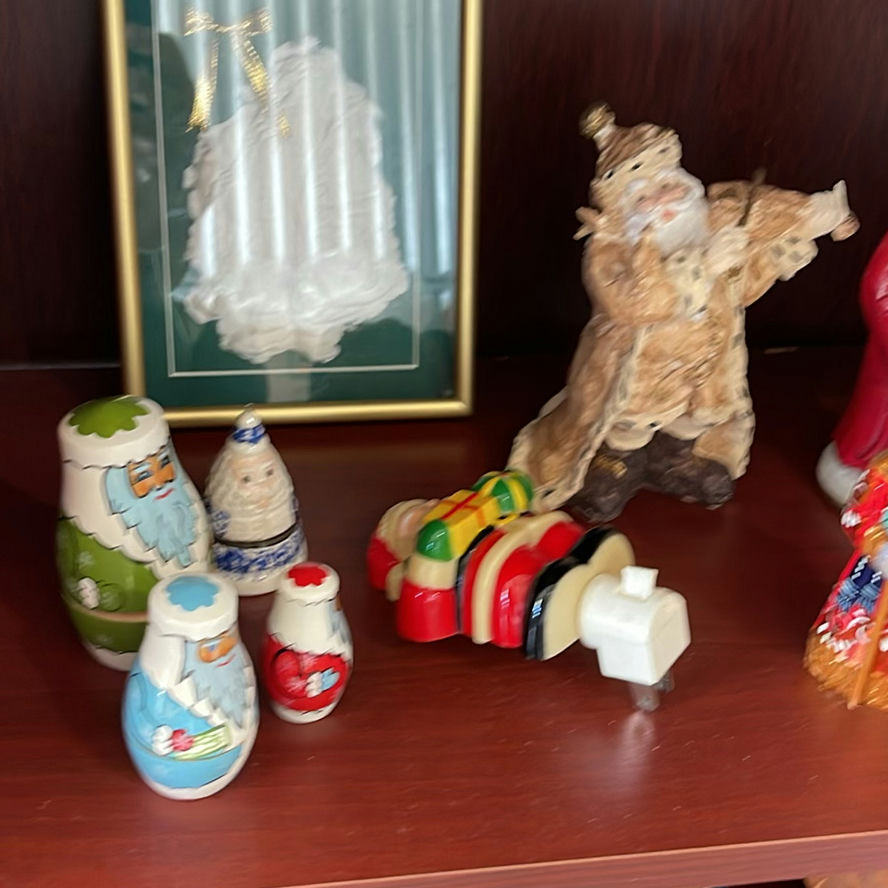Santa Figures and Framed Art - image 2 of 12